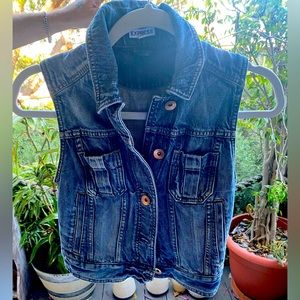 Express xs denim vest